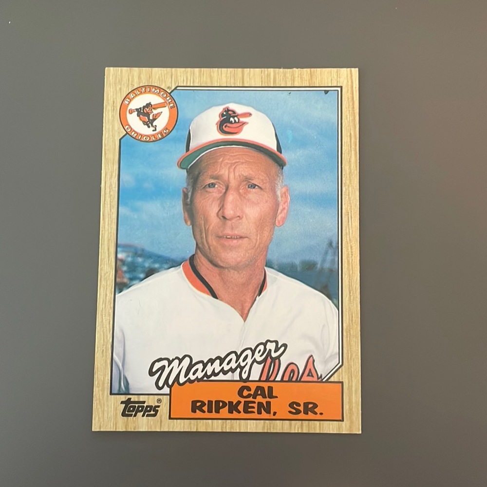1987 Topps Traded Cal Ripken Sr. Manager Card #102T